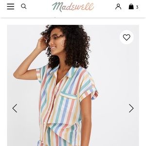 Madewell pajama shirt XS